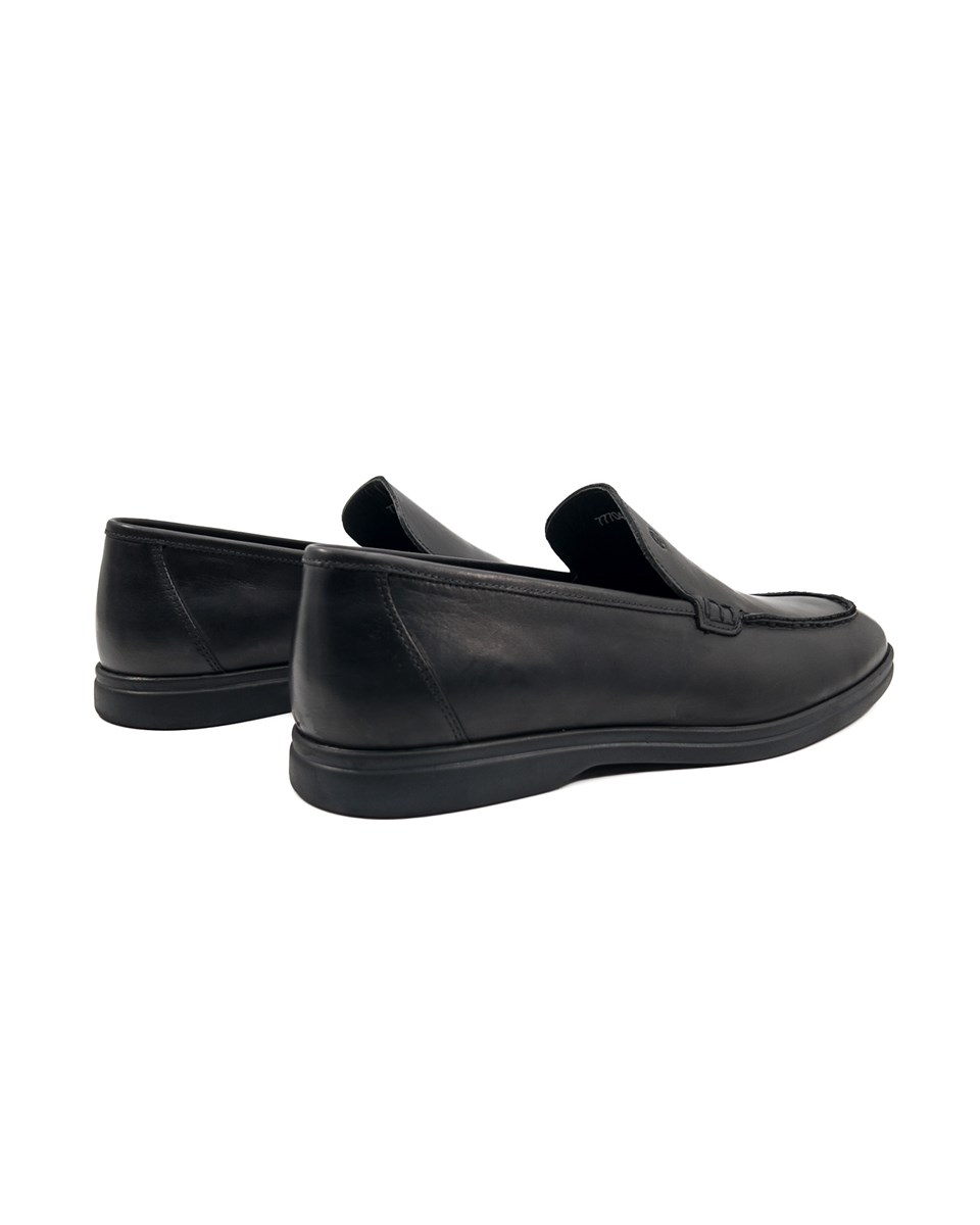 Allegro Siyah Hakiki Deri Erkek Loafer Ayakkabı