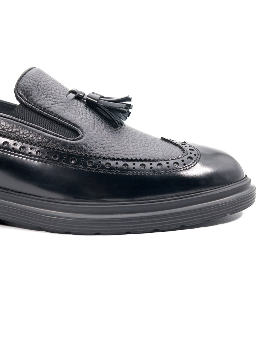 Andante Siyah Açma Hakiki Deri Günlük Klasik Erkek Ayakkabı