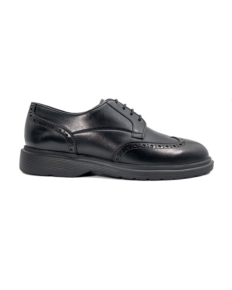 Armoni Siyah Hakiki Deri Günlük Klasik Erkek Ayakkabı