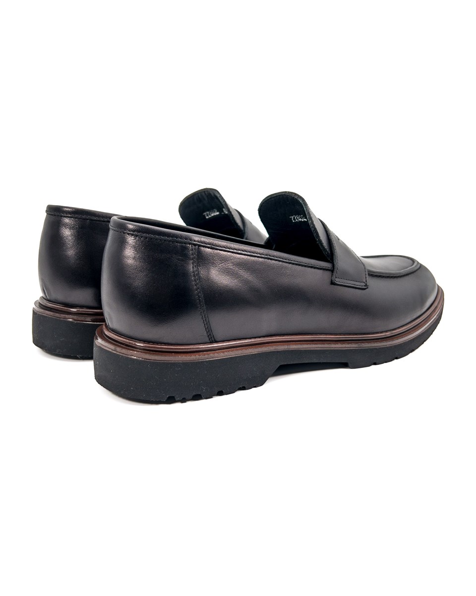 Barok Siyah Hakiki Deri Günlük Klasik Erkek Ayakkabı