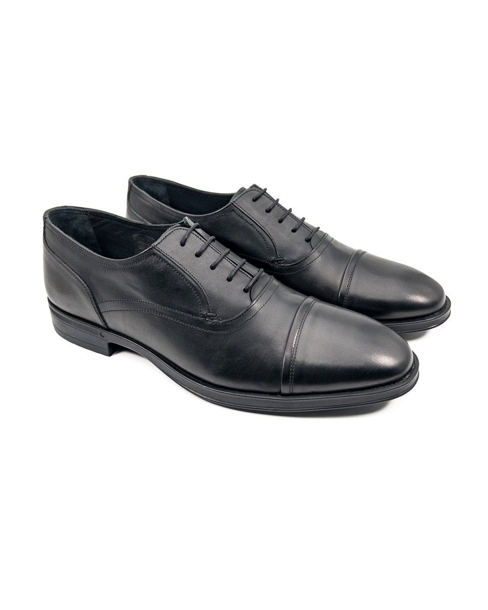 Mostar Siyah Hakiki Deri Klasik Erkek Ayakkabı
