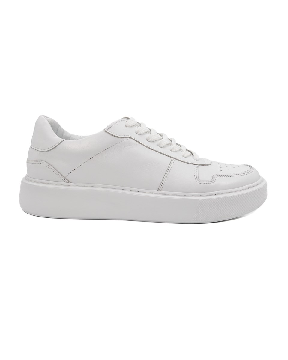 Rush Beyaz Hakiki Deri Erkek Spor Ayakkabı (Sneaker) Ayakkabı