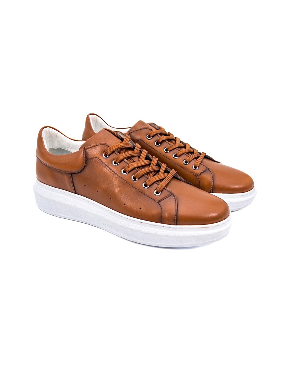 Strada Taba Genuine Leather Sneaker for Men