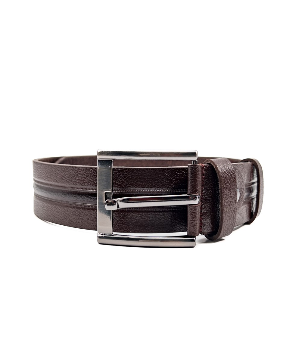 Tezcan Genuine Leather Brown Mens Belt (tzc1001)