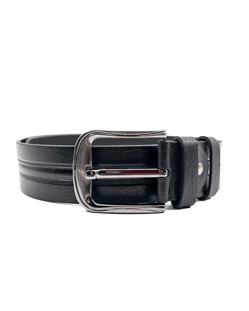 Tezcan Genuine Leather Black Mens Belt (tzc1001)