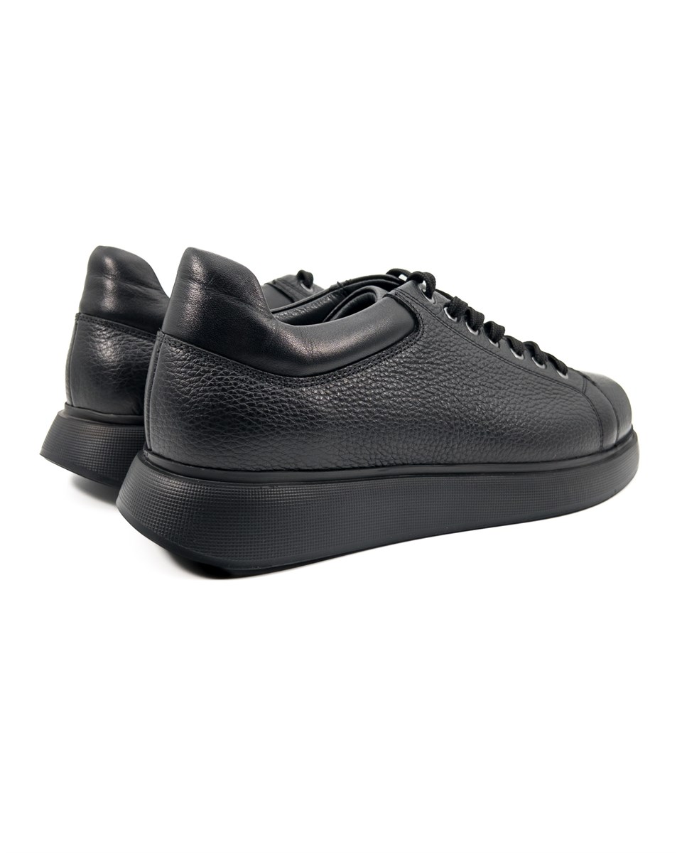 Twin Black Genuine Leather Men's Sports (Sneaker) Shoes