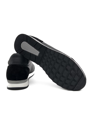 Vstorm Siyah Hakiki Deri Siyah Süet Erkek Spor (Sneaker) Ayakkabı